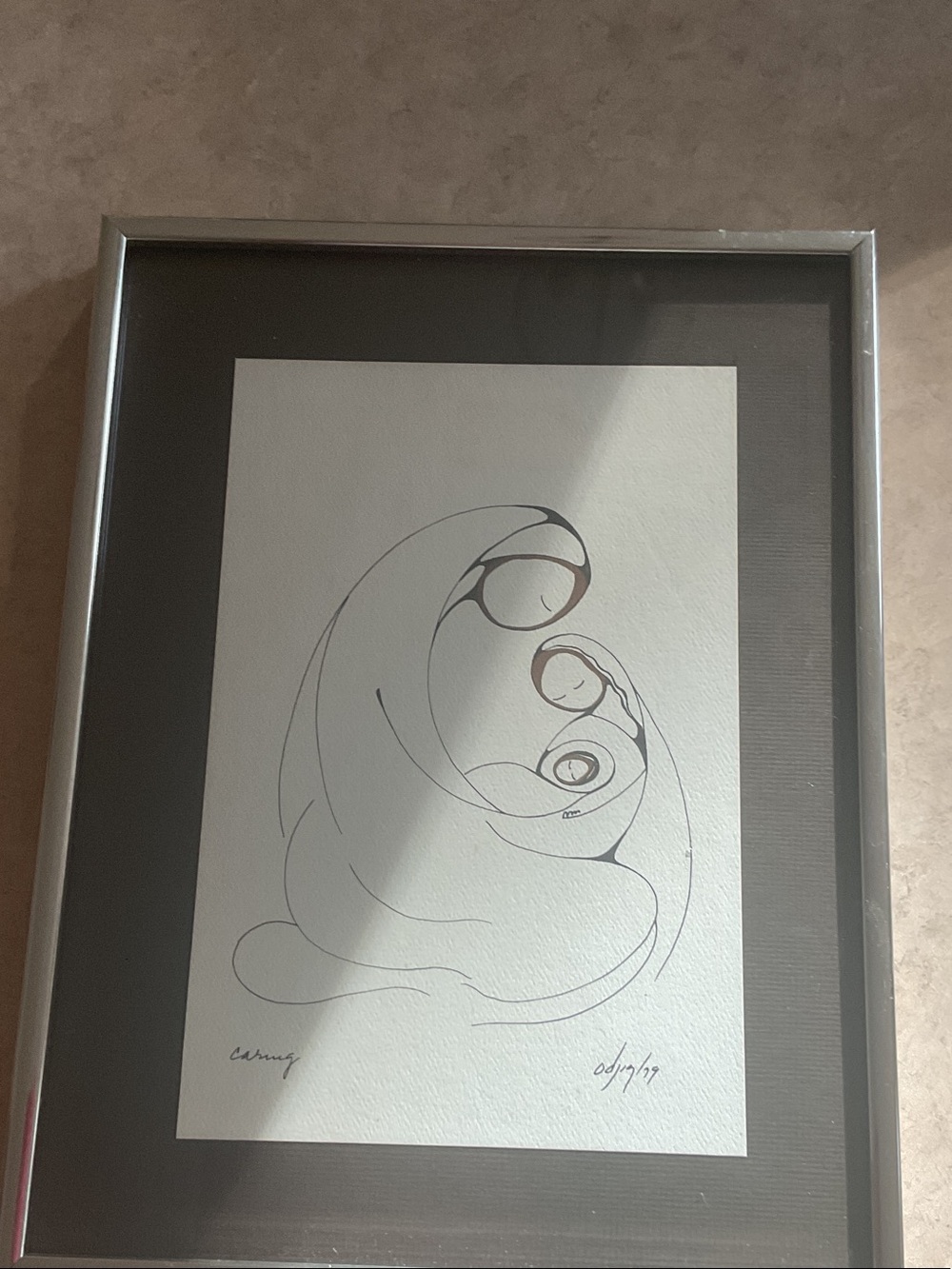 Caring," a 1979 work by renowned Canadian First Nations